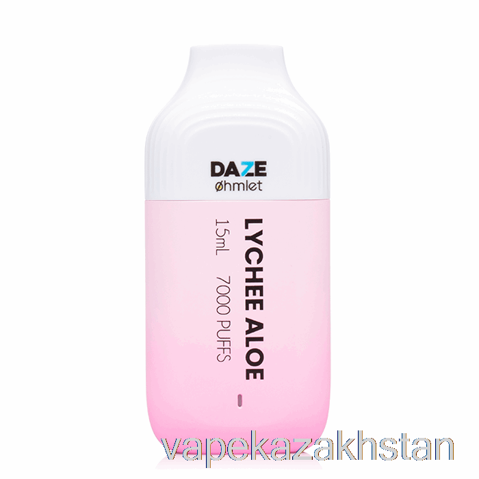 Vape Disposable 7 Daze OHMLET 7000 0% Zero Nicotine Disposable Lychee Aloe